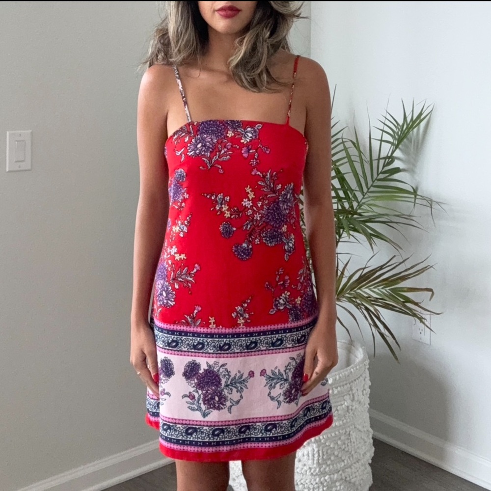Red Strappy Mini Dress